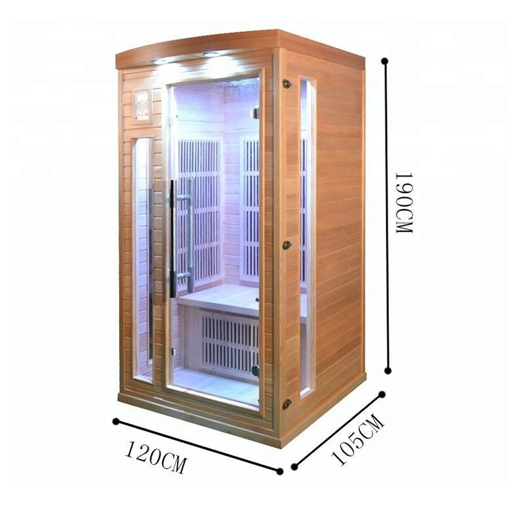 Popular Family Indoor Solid Wood Carbon Panel Heater Far Infrared Sauna Room for 2 Person