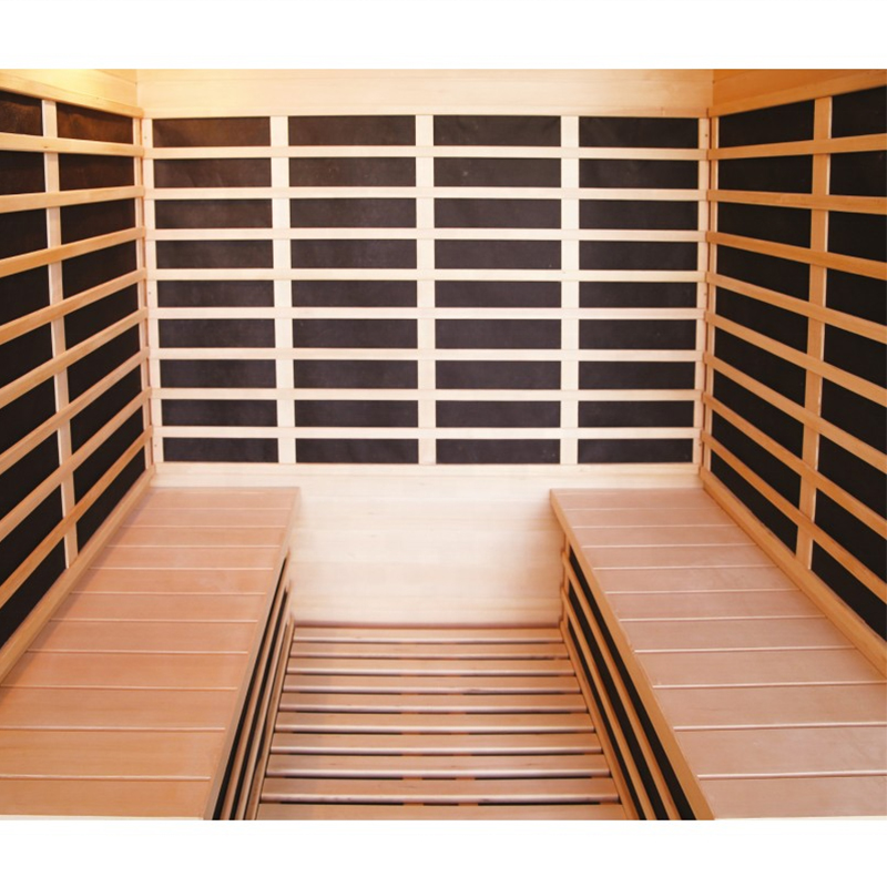 Supply OEM Solid Wooden Hemlock Carbon Panel Heater 4 People Far Infrared Sauna