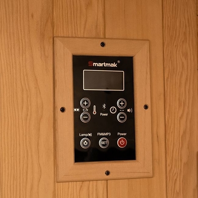 Carbon Panel Heater Hemlock Wood Indoor Recliner Far Near Infrared Sauna 2 Person