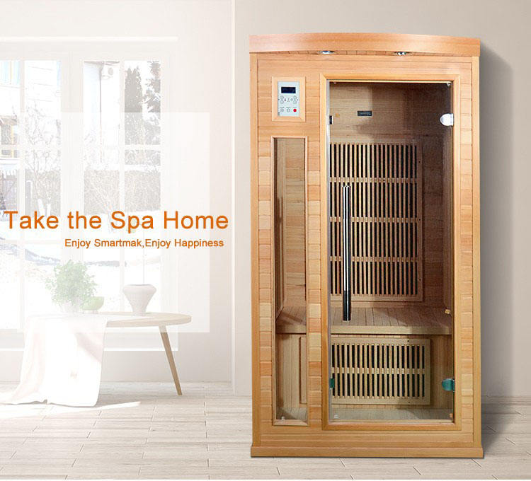 Popular Family Indoor Solid Wood Carbon Panel Heater Far Infrared Sauna Room for 2 Person