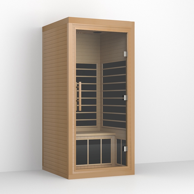 Customized Modern Home Use 1 Person Near Far Infrared Sauna Cabinet Wooden Dry Sauna Room